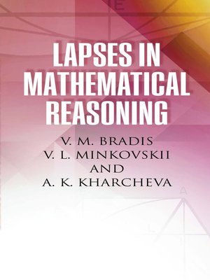 cover image of Lapses in Mathematical Reasoning